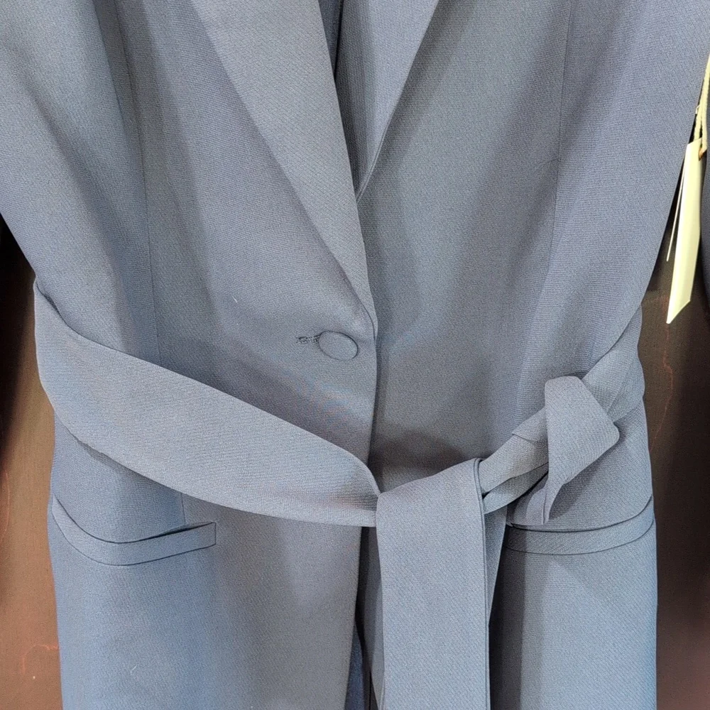 Good American Belted Blazer Navy 2 - Picture 2 of 8